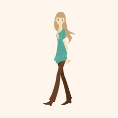 lady girl cartoon theme elements vector,eps