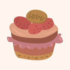 decorating cake theme elements vector,eps10