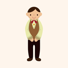 waiter theme elements vector,eps