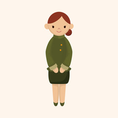 flight attendants theme elements vector,eps