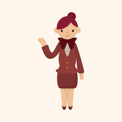 flight attendants theme elements vector,eps