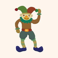 Fototapeta premium clowns theme elements vector,eps