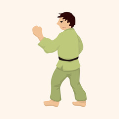 Taekwondo theme elements vector,eps