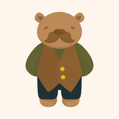 bear theme elements vector,eps