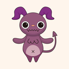 monster cartoon theme elements vector,eps