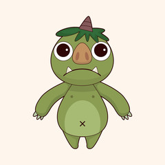 monster cartoon theme elements vector,eps