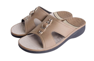 shoe. woman sandal on background. woman sandal on a background.