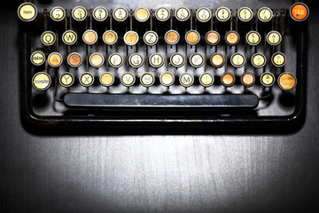 Vintage typewriter keyboard