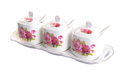 Seasoning set, Seasoning set from kitchen tools on a background.