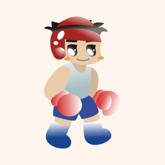 boxer theme elements vector,eps