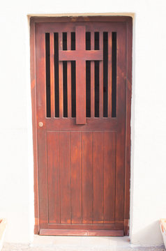 Antique doors at traditional cemetery in Bonifacio, Corsica