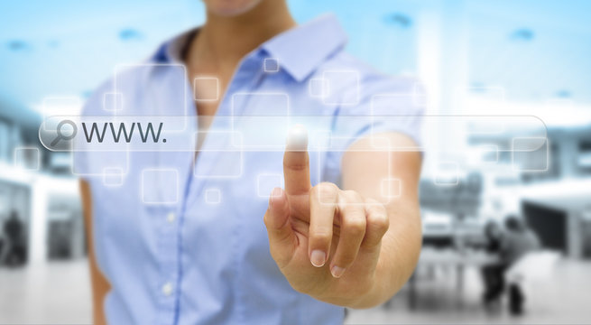 Businesswoman internet&nbsp;concept