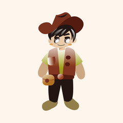 cowboy theme elements vector,eps