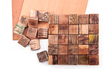 Wooden tiles for decoration