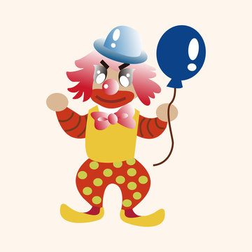 clowns theme elements vector,eps