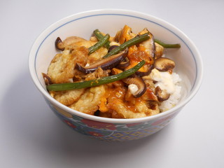 野菜の天丼