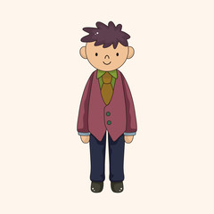 boy man cartoon theme elements vector,eps