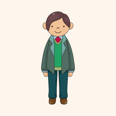 boy man cartoon theme elements vector,eps