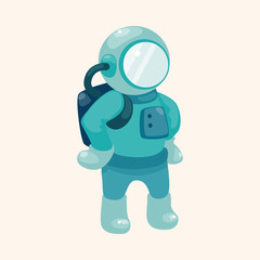 spaceman theme elements vector,eps