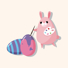 easter rabbit theme element vector,eps