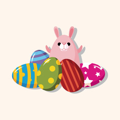 easter rabbit theme element vector,eps