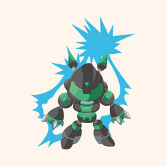 robot theme elements vector,eps