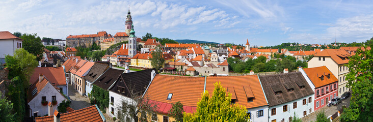 Fototapeta na wymiar Cityscape of Cesky Krumlov in Czech Republic
