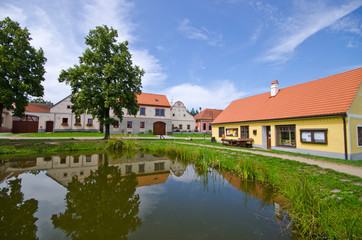 Fototapeta na wymiar Holasovice in Czech Republic - village on UNESCO heritage list