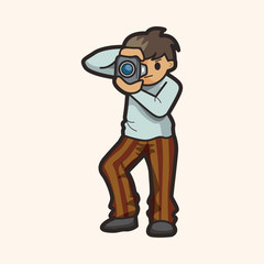 Fototapeta premium Reporter and photographer theme elements vector,eps