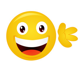 Yellow emoticon cartoon character