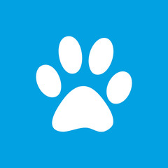 Paw white icon