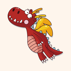 dragon theme elements vector,eps