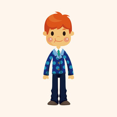 boy man cartoon theme elements