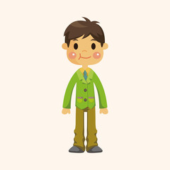 boy man cartoon theme elements