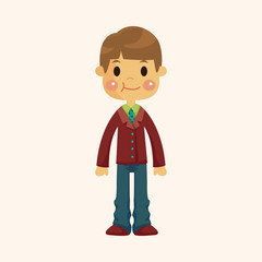 boy man cartoon theme elements