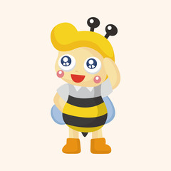 bee cartoon theme elements