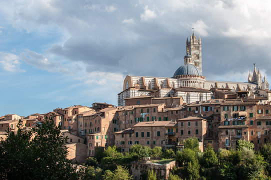 Panorama de la cath&eacute;drale de Sienne, Toscane