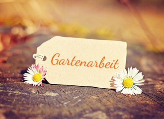 outdoor greeting card with text - gardening