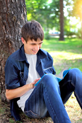 Teenager with the Book