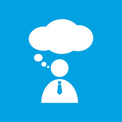 Conversation white icon