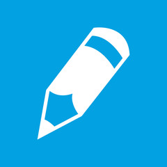 Pencil white icon