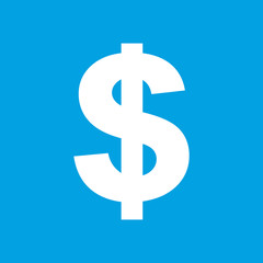 Dollar white icon