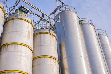 Chemical plant, containers