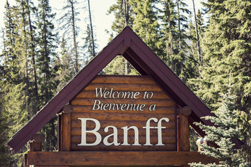Welcome to Banff National Park - obrazy, fototapety, plakaty