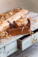 old wooden plane