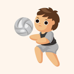 volleyball player theme elements