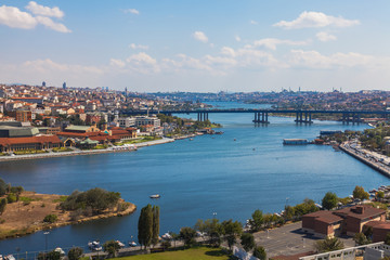 Fototapeta na wymiar Bridge over the Golden Horn in Istanbul