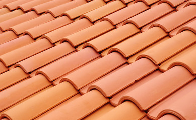 New roof with ceramic tiles