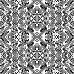 Design seamless monochrome zigzag geometric pattern