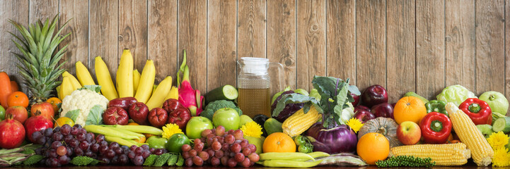 Obrazy na Szkle  Ekologiczne owoce i warzywa